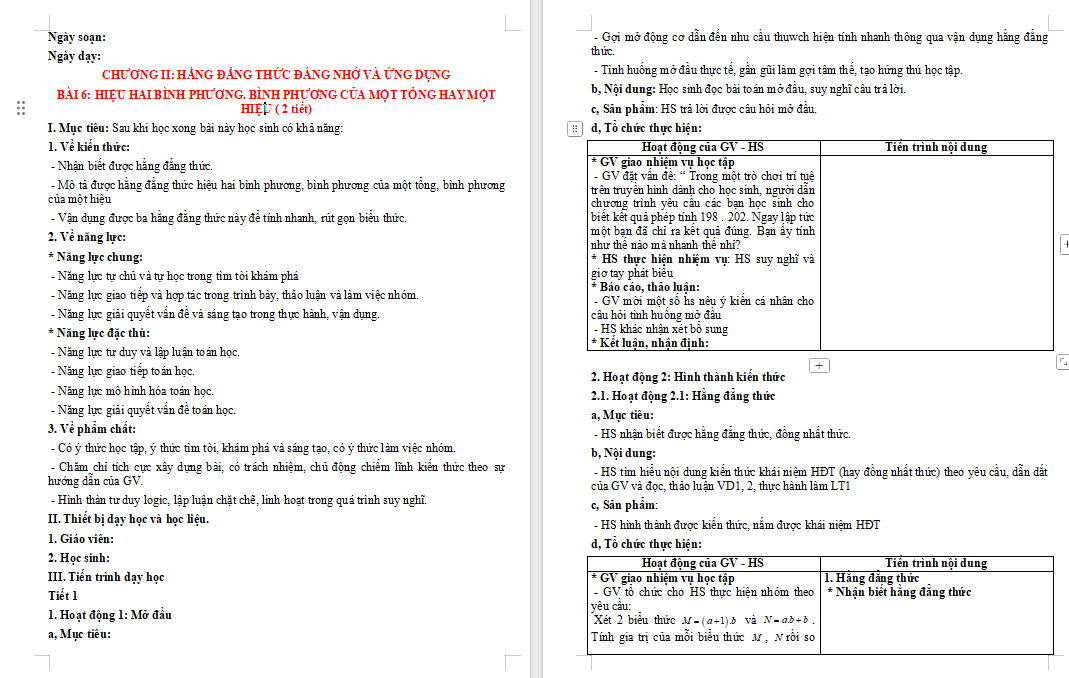 Giáo án PowerPoint Toán 8 Bài 6