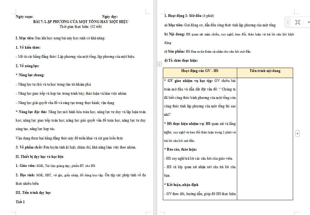 Giáo án PowerPoint Toán 8 Bài 7