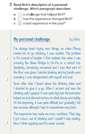 Tiếng Anh 9 English Discovery Unit 1 1.7 Writing minh họa 2