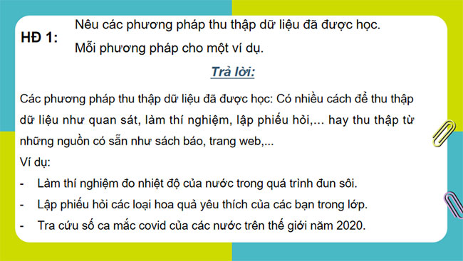 Thu thập và phân loại dữ liệu 