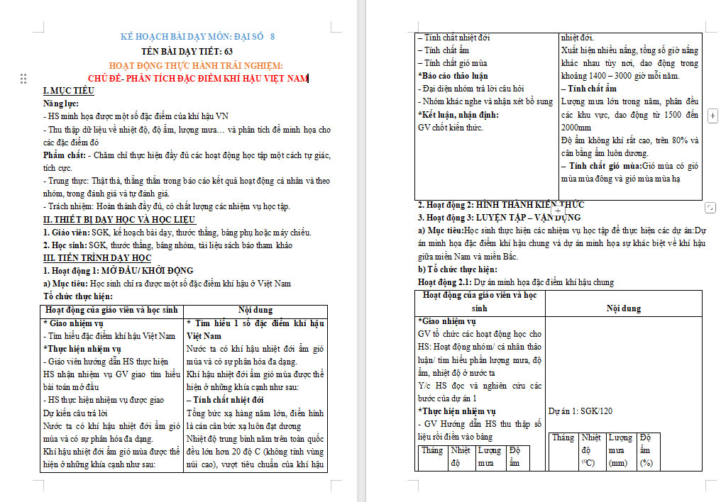 Phân tích đặc điểm khí hậu Việt Nam