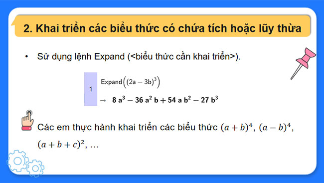 Thực hiện tính toán trên đa thức với phần mềm GeoGebra