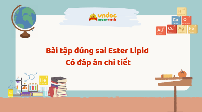 Bài tập đúng sai lý thuyết Ester Lipid