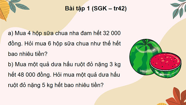 PowerPoint Toán 4 Bài toán liên quan đến rút về đơn vị