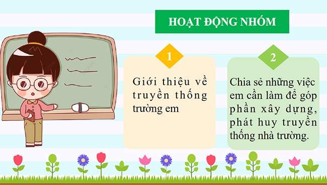 PowerPoint Hoạt động trải nghiệm 6: Truyền thống trường em
