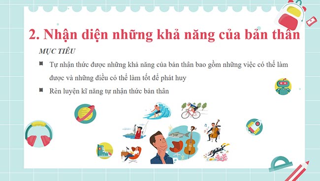 PowerPoint Hoạt động trải nghiệm 6: Sở thích và khả năng của em