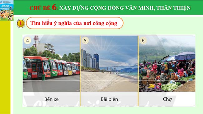 PowerPoint Hoạt động trải nghiệm 6: Xây dựng cộng đồng văn minh, thân thiện