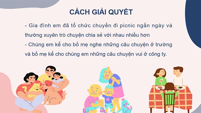 PowerPoint Hoạt động trải nghiệm 6: Giải quyết một số vấn đề nảy sinh trong gia đình