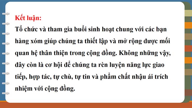 PowerPoint Hoạt động trải nghiệm 6: Thiết lập quan hệ với cộng đồng