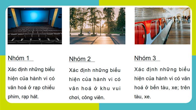 PowerPoint Hoạt động trải nghiệm 6: Hành vi có văn hóa nơi công cộng