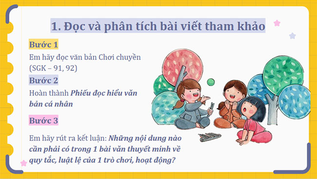 Viết bài văn thuyết minh về quy tắc hoặc luật lệ trong trò chơi hay hoạt động