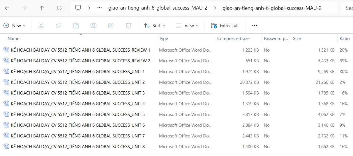 Giáo án tiếng Anh 6 Global Success cả năm - Mẫu 2