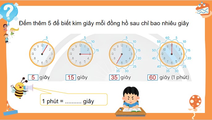 PowerPoint Toán 4 Bài 34: Giây