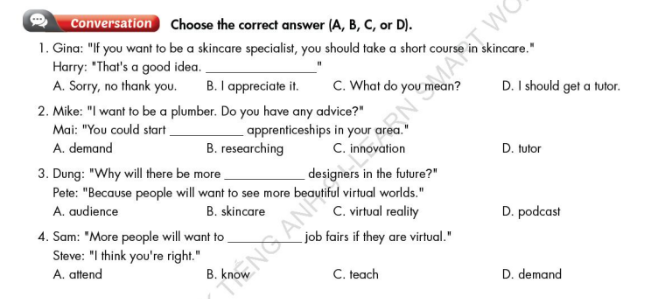 Tiếng Anh 9 Smart World Unit 8 Review minh họa 8