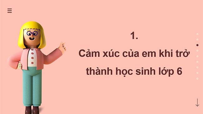 PowerPoint Hoạt động trải nghiệm 6: Trường học mới của em