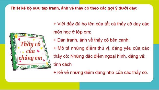 PowerPoint Hoạt động trải nghiệm 6: Thầy cô với chúng em