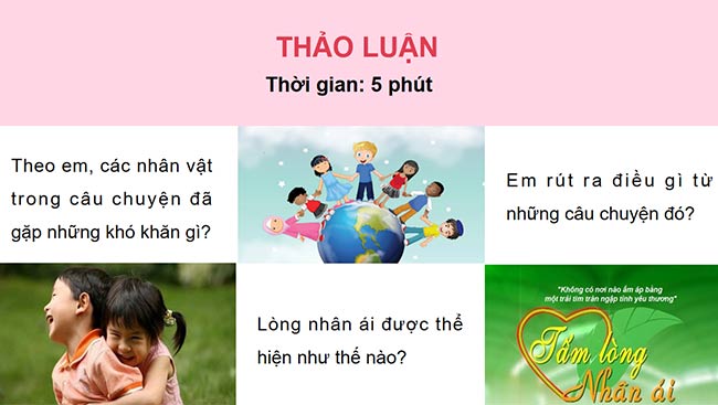 PowerPoint Hoạt động trải nghiệm 6: Xây dựng dự án nhân ái