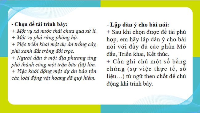 Trình bày ý kiến về một sự việc có tính thời sự