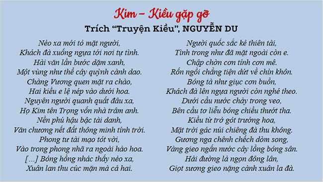 Kim Kiều gặp gỡ