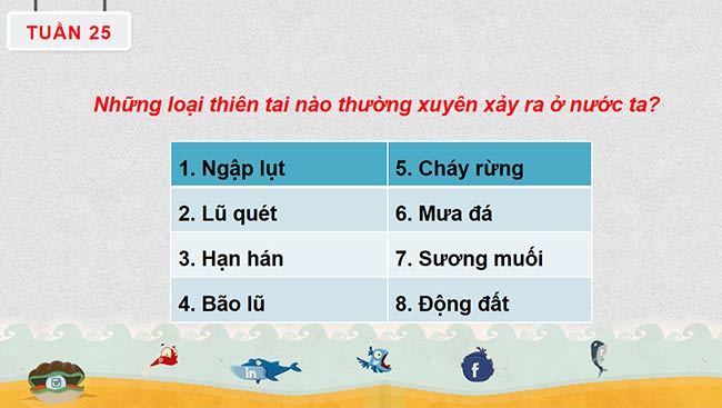 PowerPoint Hoạt động trải nghiệm 6: Thách thức của thiên nhiên