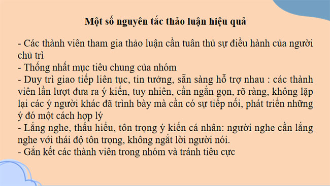Thảo luận về một vấn đề đáng quan tâm trong đời sống phù hợp với lứa tuổi