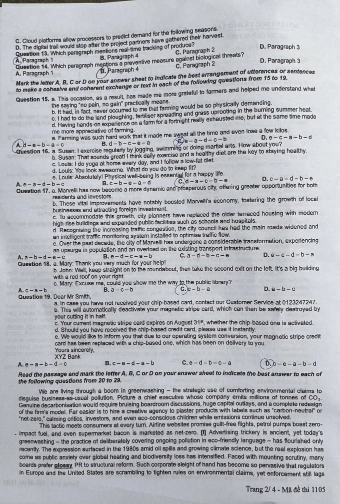 Đáp Án Đề Thi THPT Quốc Gia 2025 Môn Tiếng Anh
