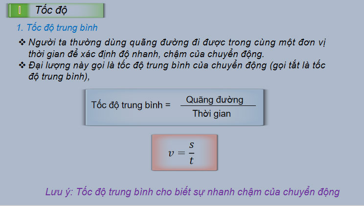 Tốc độ và vận tốc
