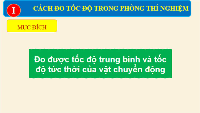 Thực hành Đo tốc độ của vật chuyển động