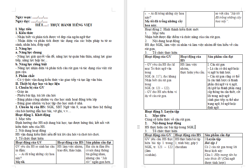 Thực hành tiếng Việt trang 121