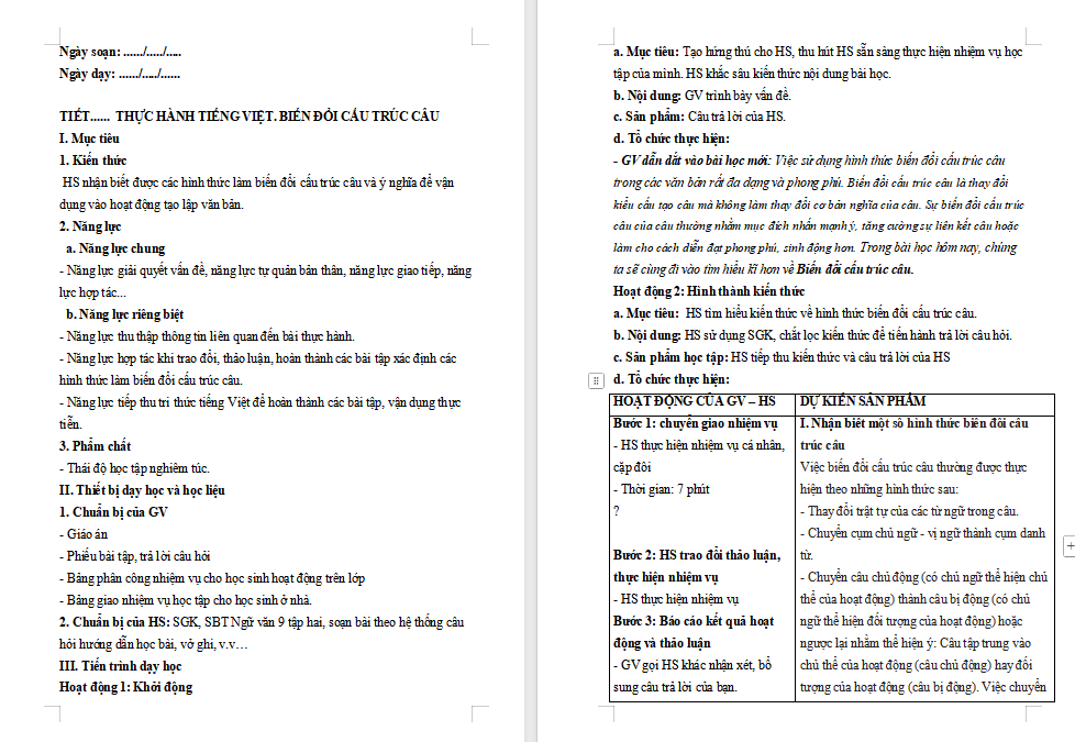 Thực hành tiếng Việt trang 95