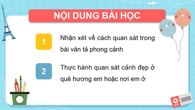 PowerPoint Tiếng Việt 5 Quan sát, tìm ý cho bài văn tả phong cảnh