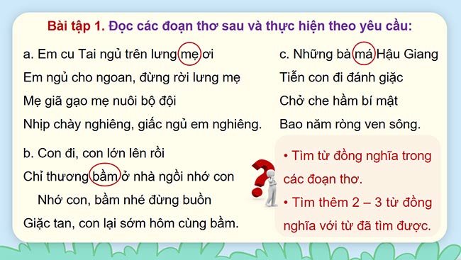PowerPoint Tiếng Việt 5 Luyện tập về từ đồng nghĩa