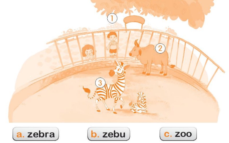 Sách bài tập Tiếng Anh lớp 2 Unit 10 At the zoo