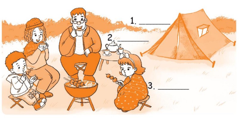 Sách bài tập Tiếng Anh lớp 2 Unit 16 At the campsite