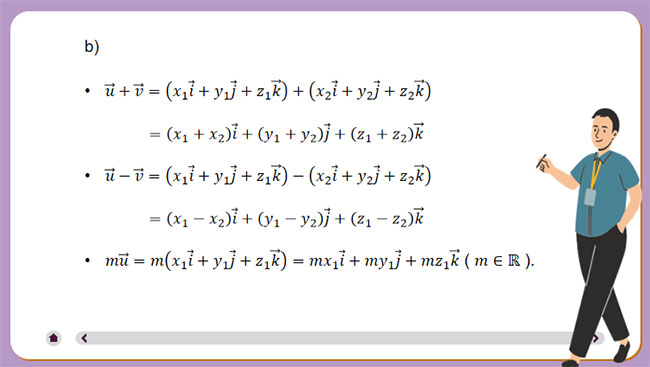 Biểu thức toạ độ của các phép toán vectơ