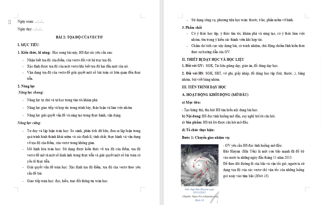 Toạ độ của vectơ