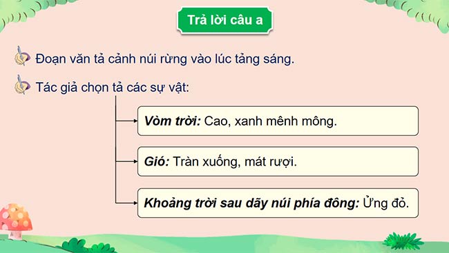 PowerPoint Tiếng Việt 5 Viết đoạn văn cho bài văn tả phong cảnh