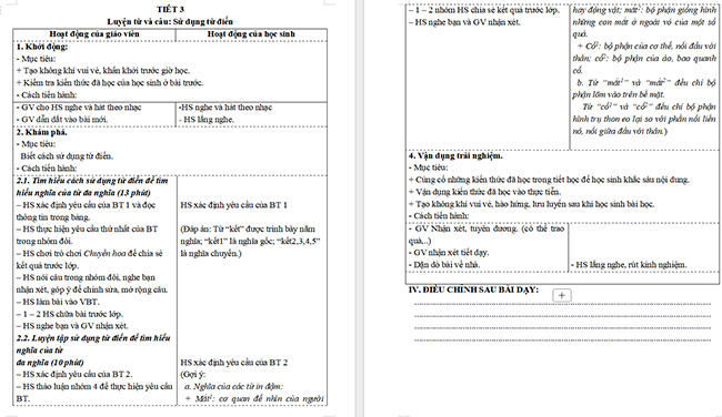 Giáo án Tiếng Việt 5 Sử dụng từ điển