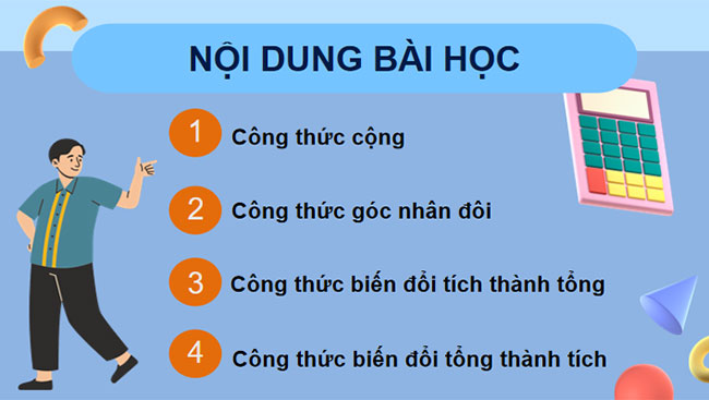 Giáo án PowerPoint Toán 11 Bài 3: Các công thức lượng giác 
