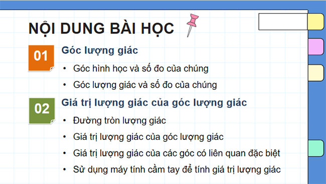 Góc lượng giác Giá trị lượng giác của góc lượng giác