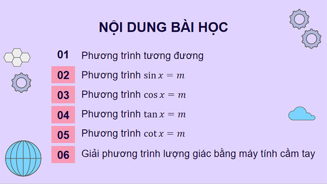 Giáo án PowerPoint Toán 11 Bài 5: Phương trình lượng giác cơ bản 