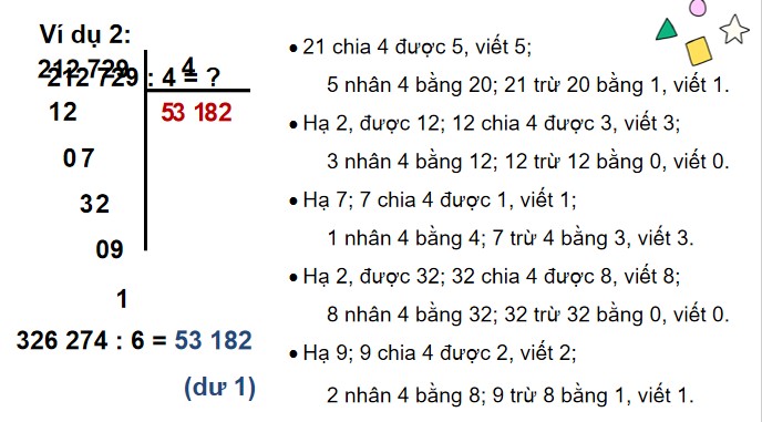 PowerPoint Toán 4 Bài 49: Chia cho số có một chữ số