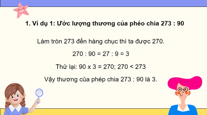 PowerPoint Toán 4 Bài 51: Ước lượng thương trong phép chia
