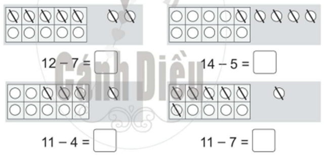 Vở bài tập Toán lớp 2 Cánh diều Bài 17: Phép trừ (có nhớ) trong phạm vi 20 (tiếp theo) (trang 27)