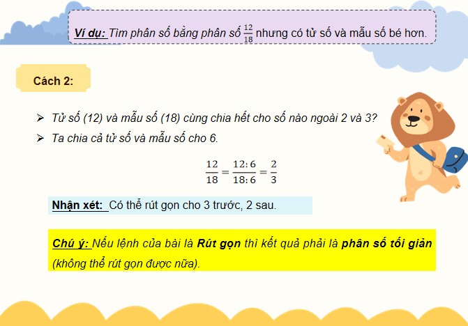 PowerPoint Toán 4 Bài 63: Rút gọn phân số