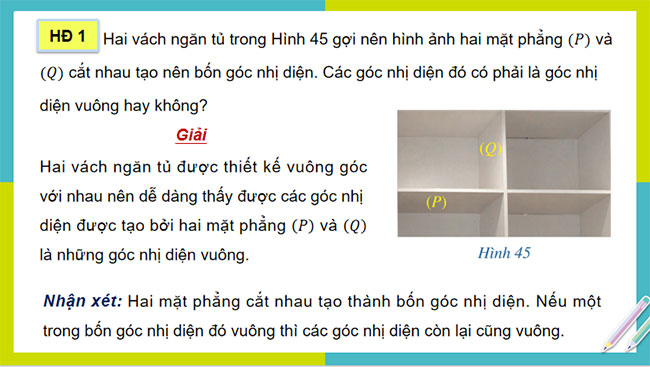Hai mặt phẳng vuông góc