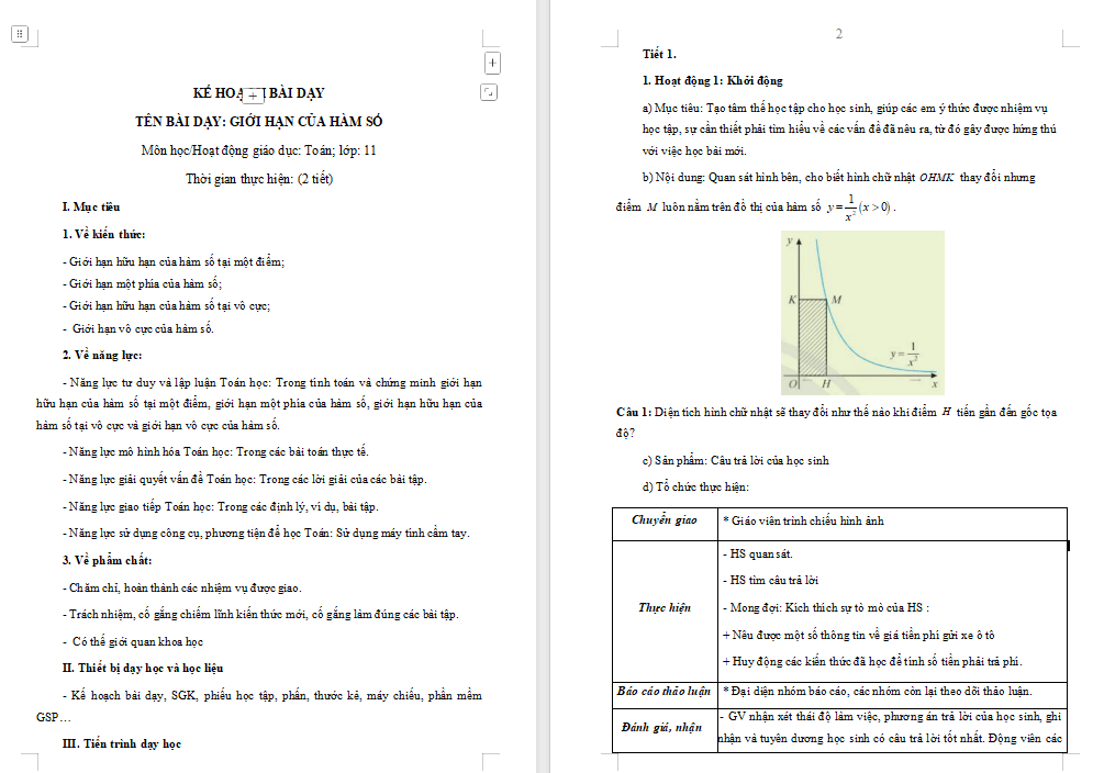 Giới hạn của hàm số