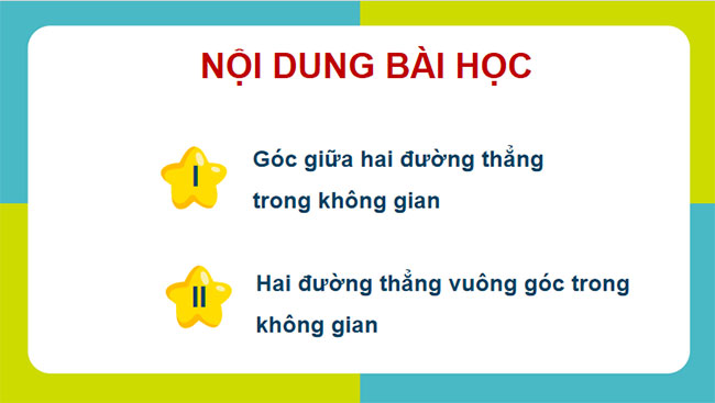 Hai đường thẳng vuông góc