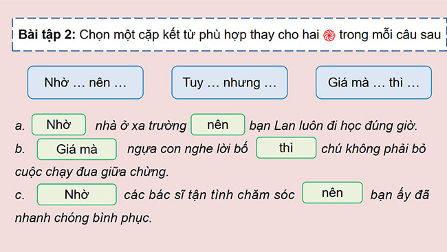 PowerPoint Tiếng Việt 5 Luyện tập về kết từ