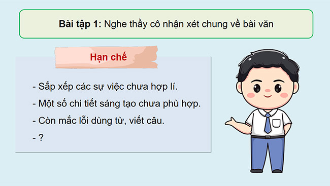 PowerPoint Tiếng Việt 5 Trả bài văn kể chuyện sáng tạo (Bài viết số 2)